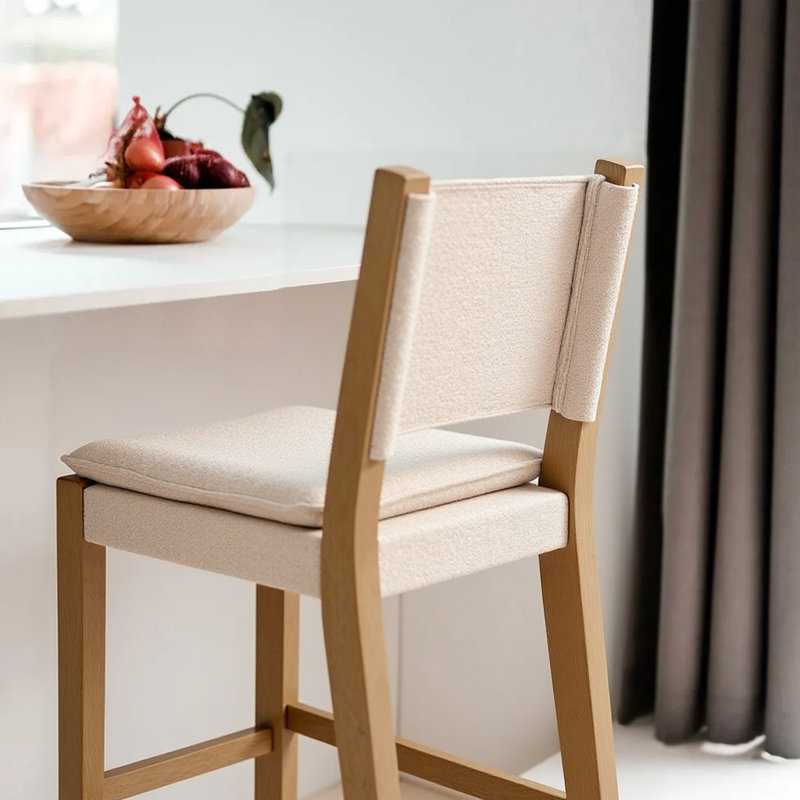Tabourets de bar avec dossier et coussin amovibles Jayden, Tabouret de bar (siège d'une hauteur de 29 po), 2
