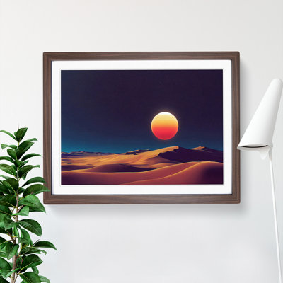 Pleasant Desert Sunset 1 Piece Single Picture Frame Wall Art