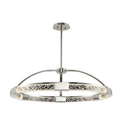 Athena 1 LT Polished Nickel/Clear Chandelier Allegri