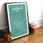 Saginaw City Map - No Frame Print-1644252430