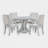 Bowlds Retro 5-piece Dining Set Extendable Round Table and 4 Chairs,Round Table Top with Leaf,dining table set,dining room set-388632241-388632243