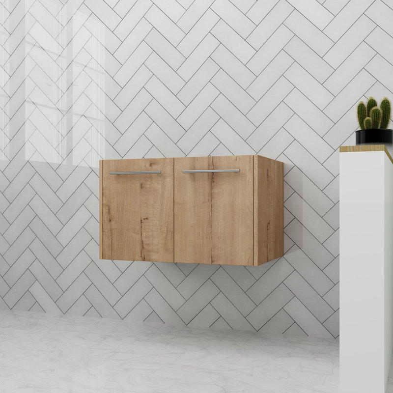 Base de meuble-lavabo flottant de 30 po avec porte à fermeture en douceur