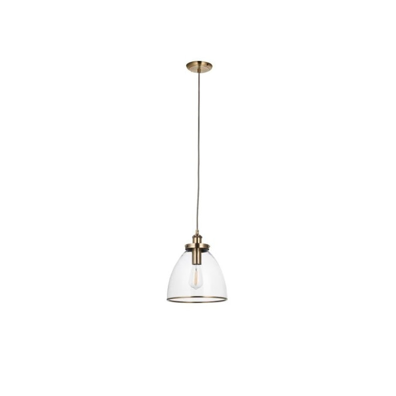 Bellview 1 - Light Dome Pendant, Antique Brass