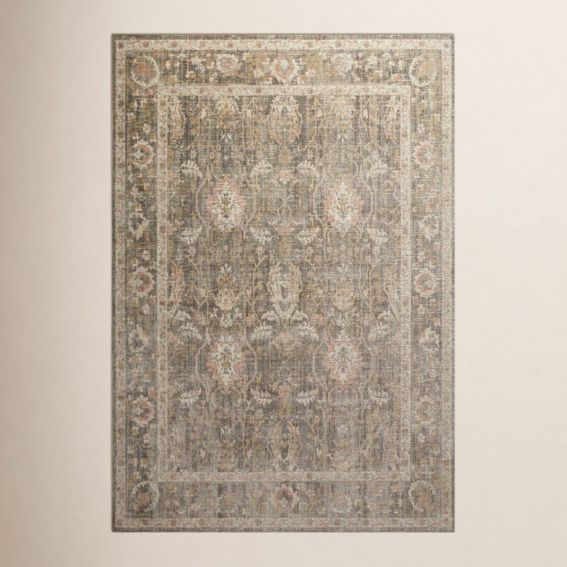 Tapis oriental sauge rosé par Chris Loves Julia x Loloi Rosemarie, Rectangle 9 pi x 12 pi