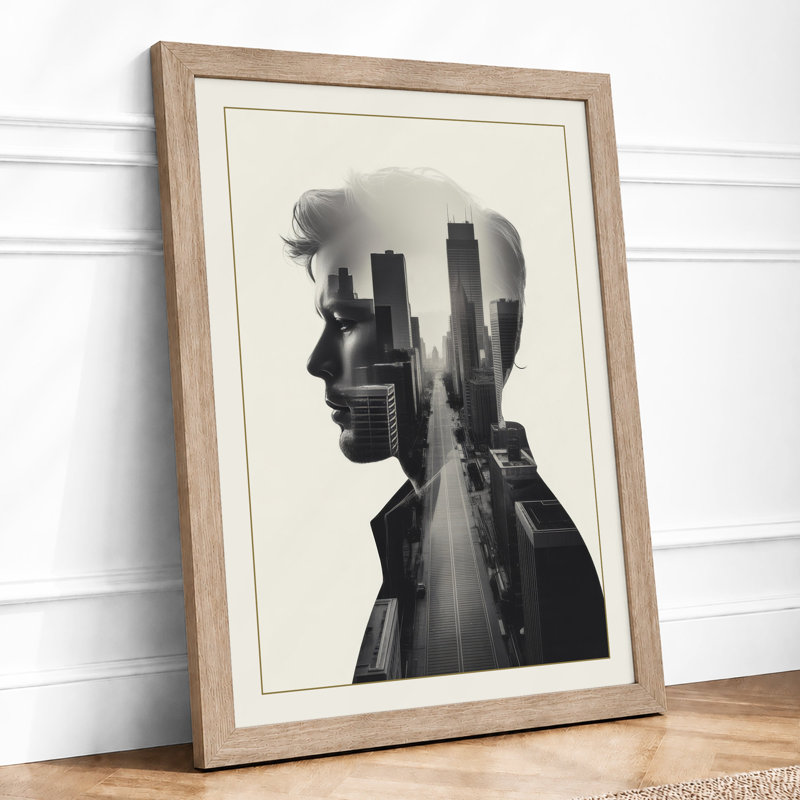 Urban Consciousness Modern - Framed Print, A4 - 29.7 x 21.0 cm, Oak