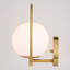 Applique murale 1 lumière moderne en verre blanc moyen Chabon-708460326