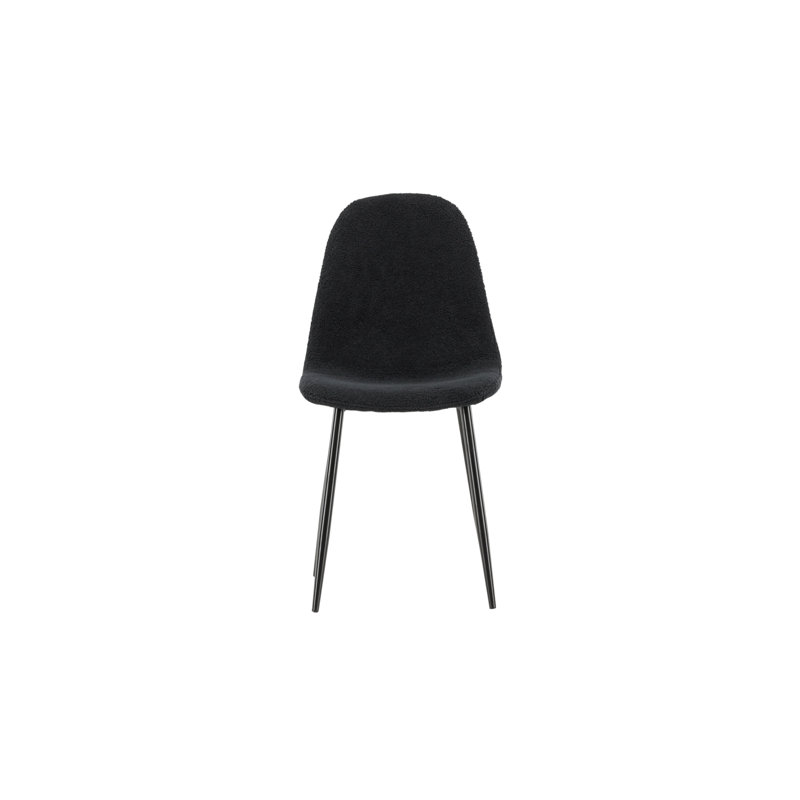 Fabens 48cm H Polyester Upholstered Side Chair, Black
