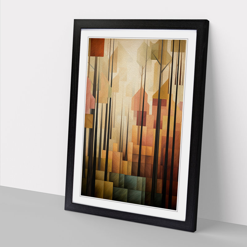 Single Picture Frame Print on Wood, Black Framed, 34cm H x 25cm W