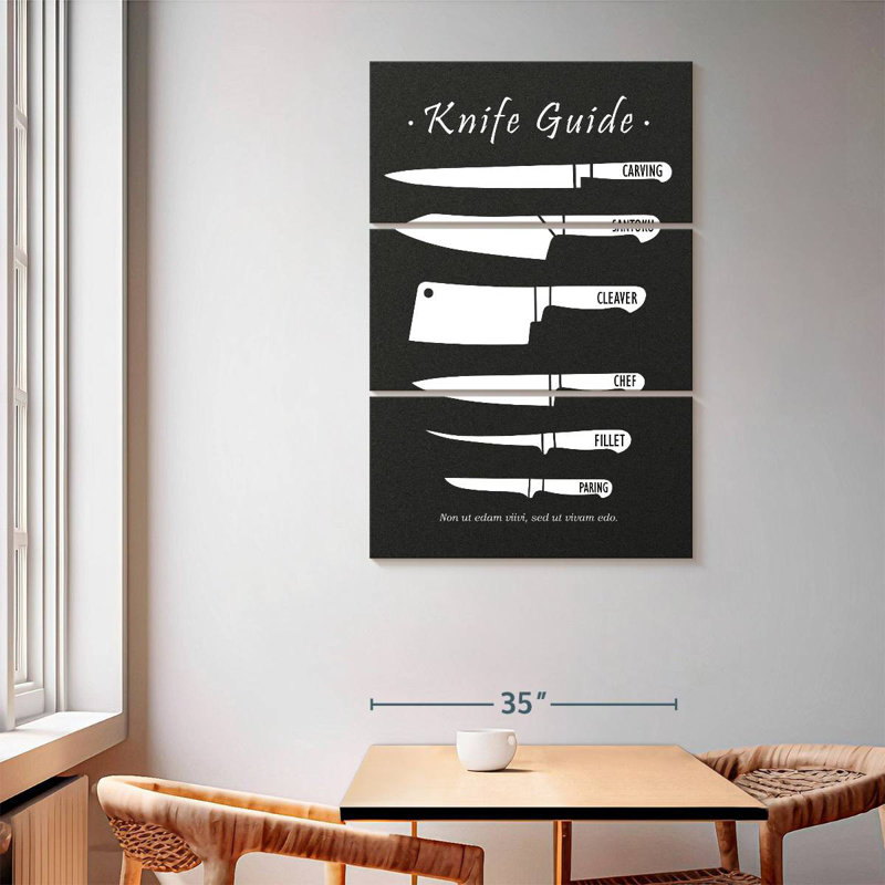 Senne Butchery Knives, 65" H x 42" W