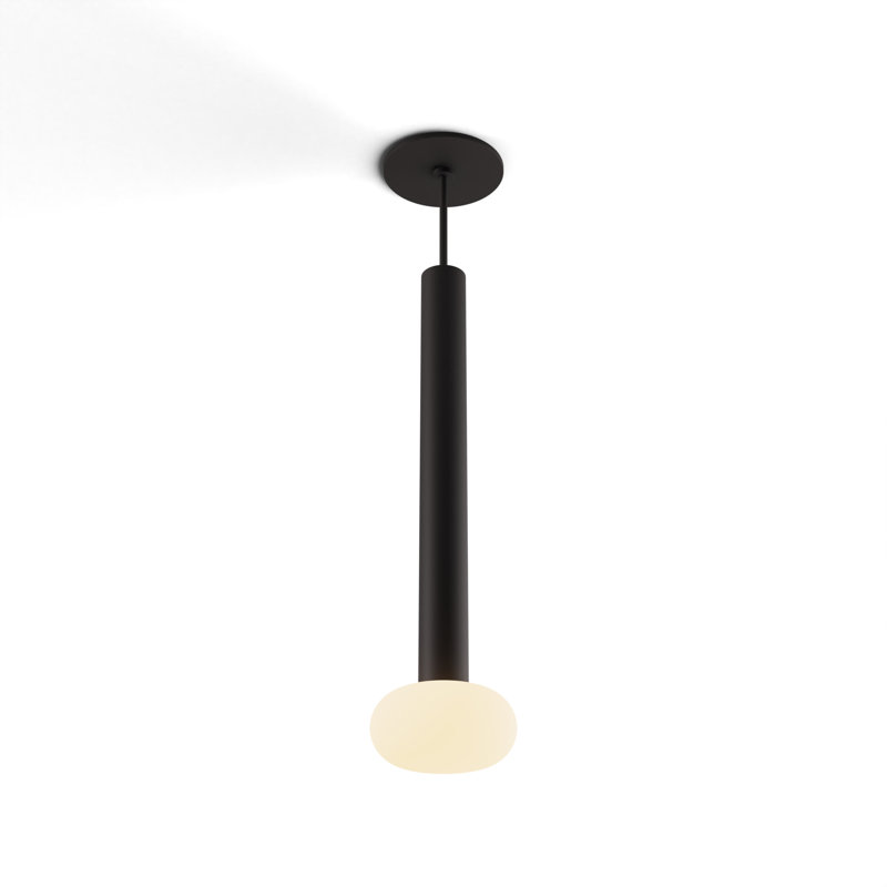 1 - Light LED Pendant, Matte Black