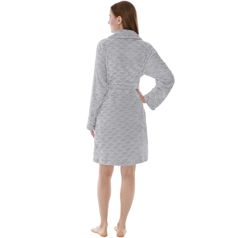 Peignoir au-dessus du genou avec poches Belia, 2TG, Gris clair