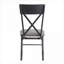 Ensemble de 2 chaises d'appoint en métal gris ardoise et en métal noir pour salle à manger et salon