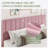 Velvet Upholstered Platform Bed With Headboard & Wooden Slats-164094165-164094167