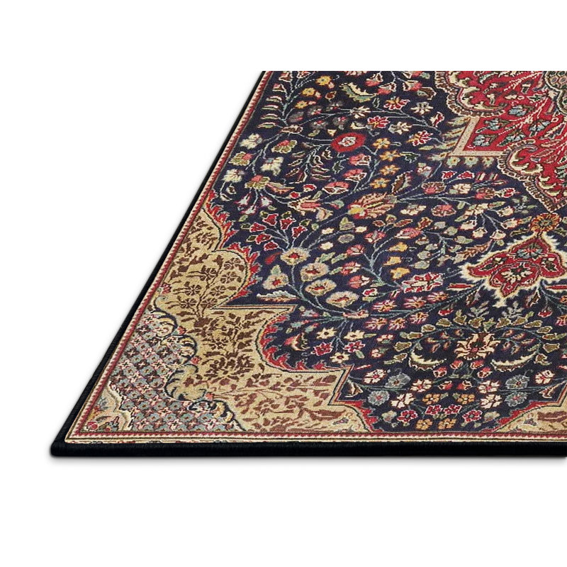 Tapis traditionnel rouge / mauve Ebenier, Rectangle 4 pi x 6 pi
