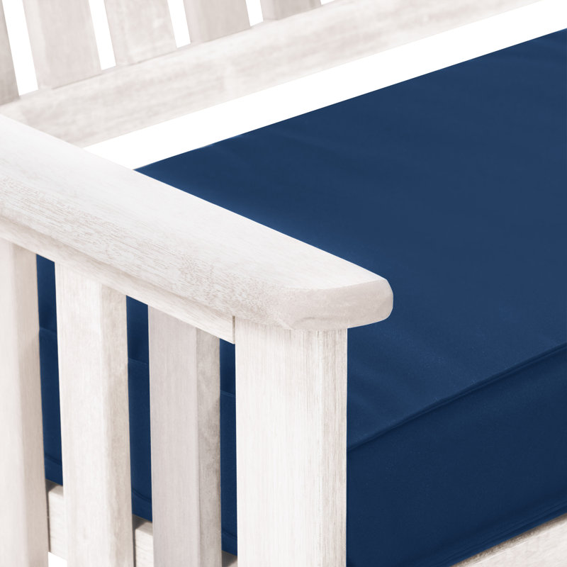 Millersville Solid Wood Outdoor Bench, White
