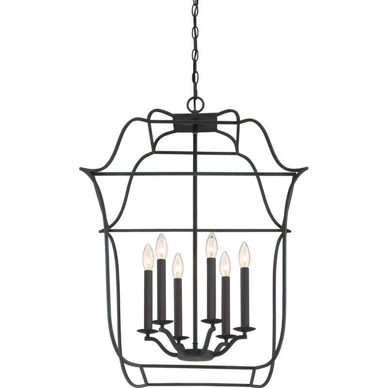 Lark 6-Light Chandelier, Ébène royal, 6, H 30 po x l 22 po x P 22 po