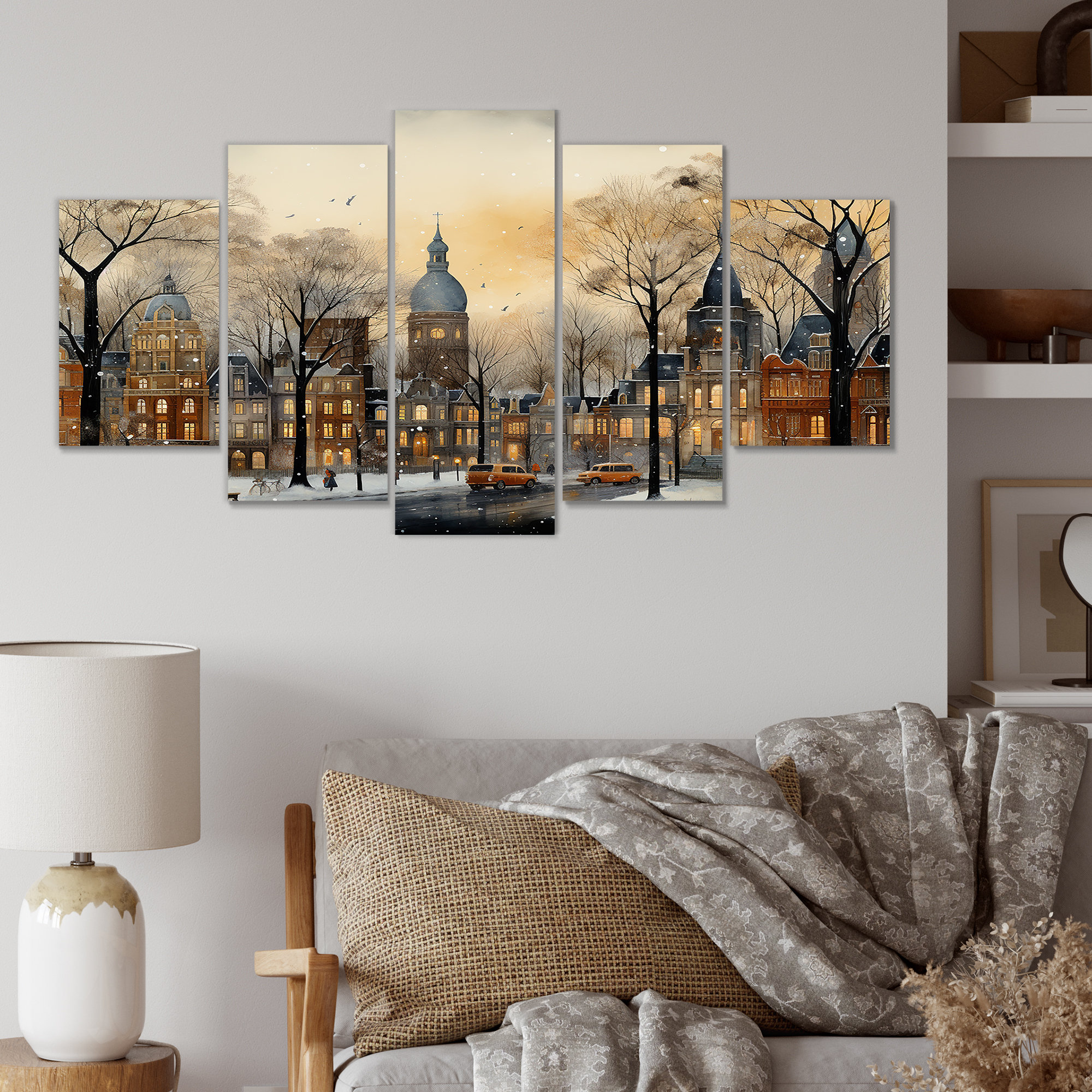 Red Barrel Studio® 'Winter Russian City Landscape I - Winter Landscape ...