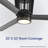 Karam 52-Inch Hugger Ceiling Fan, Matte Black with Matte Black Blades & Decorative Light Cover, Up & Down Lighting, 6CCT Selectable LED, Whisper-Silenc DC Motor, Remote Control-1156018564-1156018565