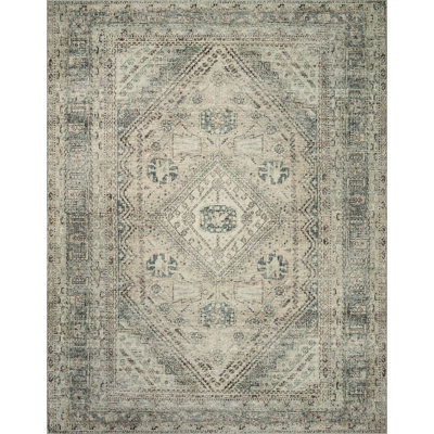 Tapis naturel / sauge lavable à la machine Magnolia Home par Joanna Gaines X Loloi Sinclair