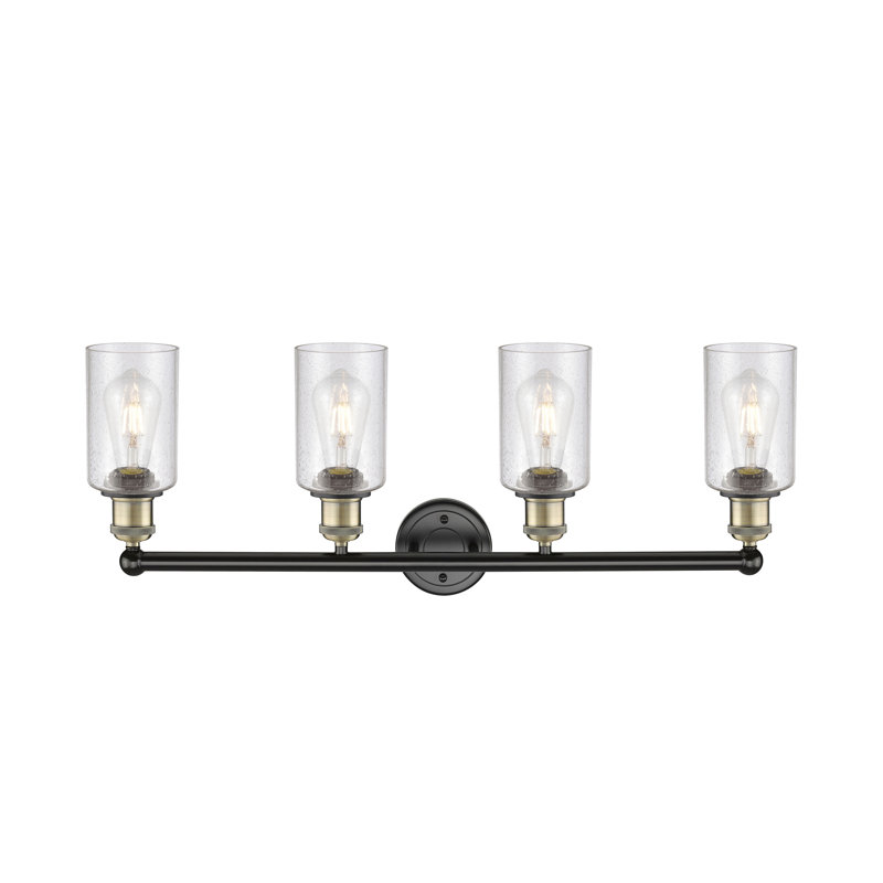 Caldello 4 - Light Dimmable Vanity Light, Black Antique Brass, Seedy