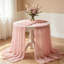 Chemin de table rose en étamine, chemin de table bohémien 10 pi rose pour la fête de Pâques