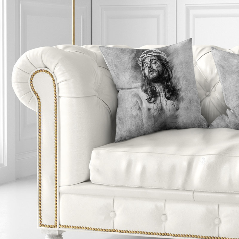 Jesus Christ - Portrait Printed Pillow, 16" x 16", Square