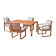Weston Eucalyptus Wood Outdoor Dining Table - Weather-Resistant, Termite-Resistant, 63 in. W x 37.5 in. D x 29.5 in. H, Sturdy Four-Leg Design, Ideal for Patio and Garden Settings