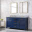 Meuble-lavabo double 60 po en marbre Carrara