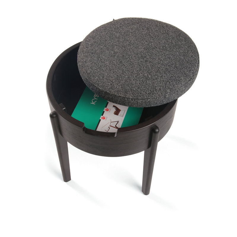Eti Round Pouf, Transparent Black