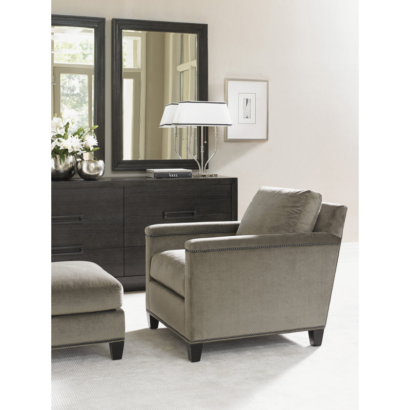 Carbon Gray Rectangular Wood Dresser Mirror