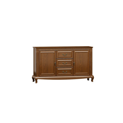 Tyringham Solid Wood 156cm W 3 - Drawer Chest of Drawers