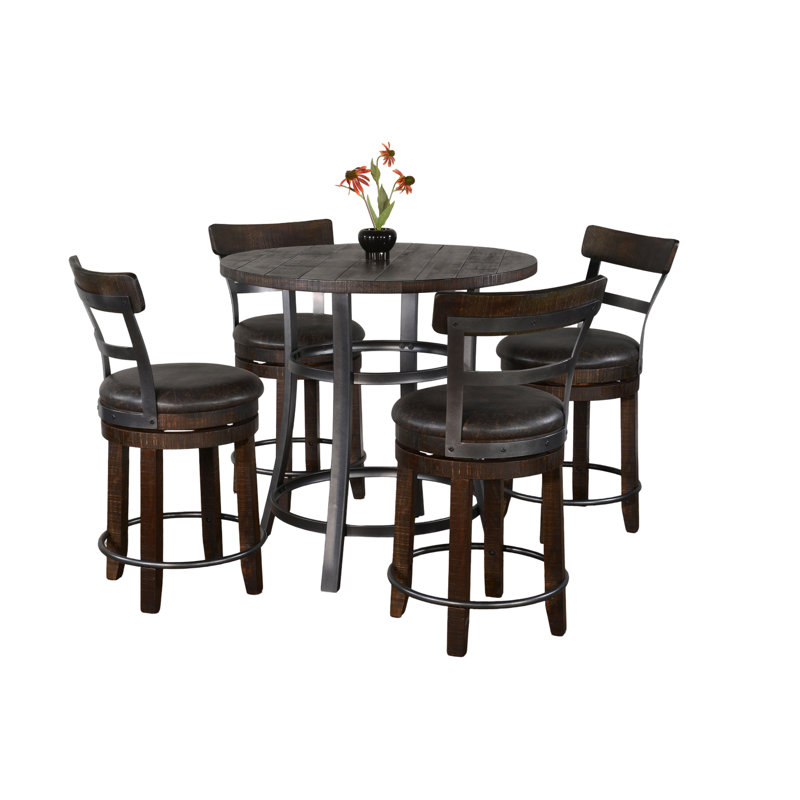 Sunny Designs Counter Height Dining Set, 5 Pieces: Table, 4 Chairs