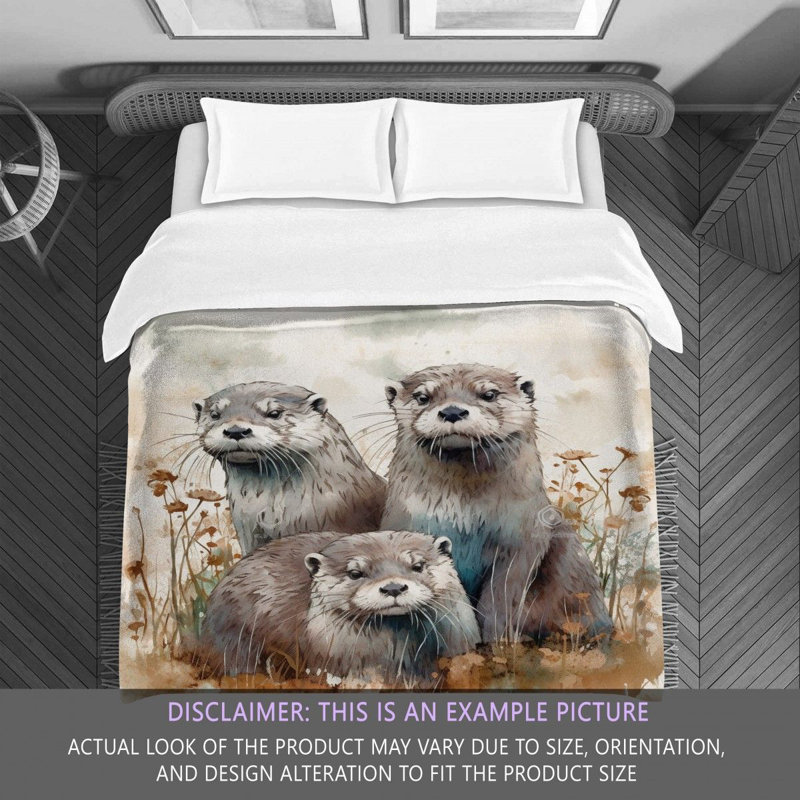 Otter Flower Alexix Polyester Comforter, Twin Extra Long Comforter