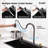29.5"L Drop-In Stainless Steel Workstation Kitchen Sink Single Bowl Sink with Pull-Out Faucet, Cutting Board, Colander, Soap Dispenser