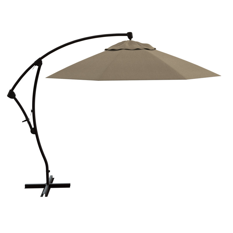 Parasol en porte-à-faux octogonal 9 pi Jiles, Performance paille