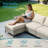Emroy 5 - Person L-Shaped Outdoor Conversation Set,Wicker Patio Seating Group with Lighted Coffee Table, All Weather Swivel Chair Set with Cushions-221084814-222839085
