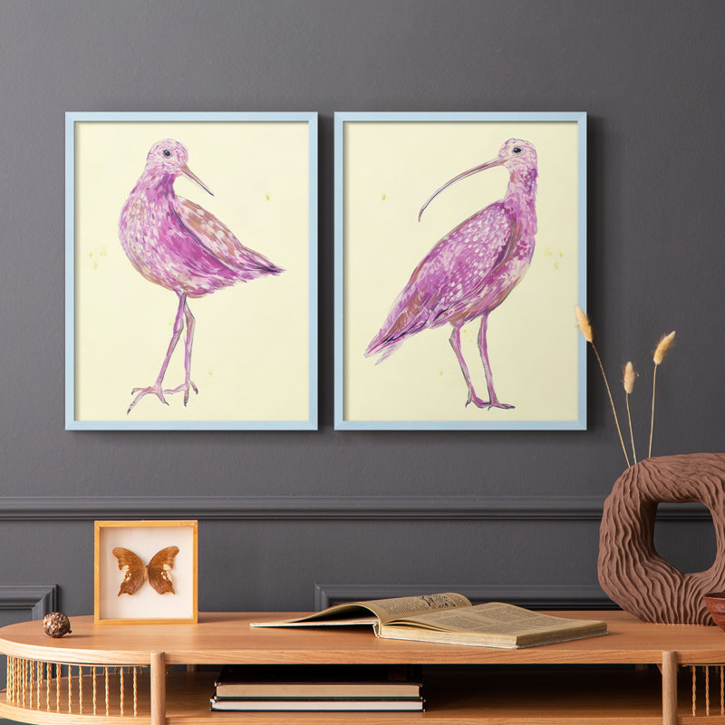 Impression encadrée Seabird I-Premium - prête à être accrochée - aucun clou requis - aucun clou requis, Bleu