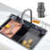 Lefton 33"x22" Single Bowl Stainless Steel Kitchen Sink Ks2206l With 1/2 Hp Continuous Feed Garbage Disposal Lgd-513