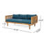 Lit de jour 3 places avec coussins en bois et eau, l 67,75 po x P 32,25 H 24,00