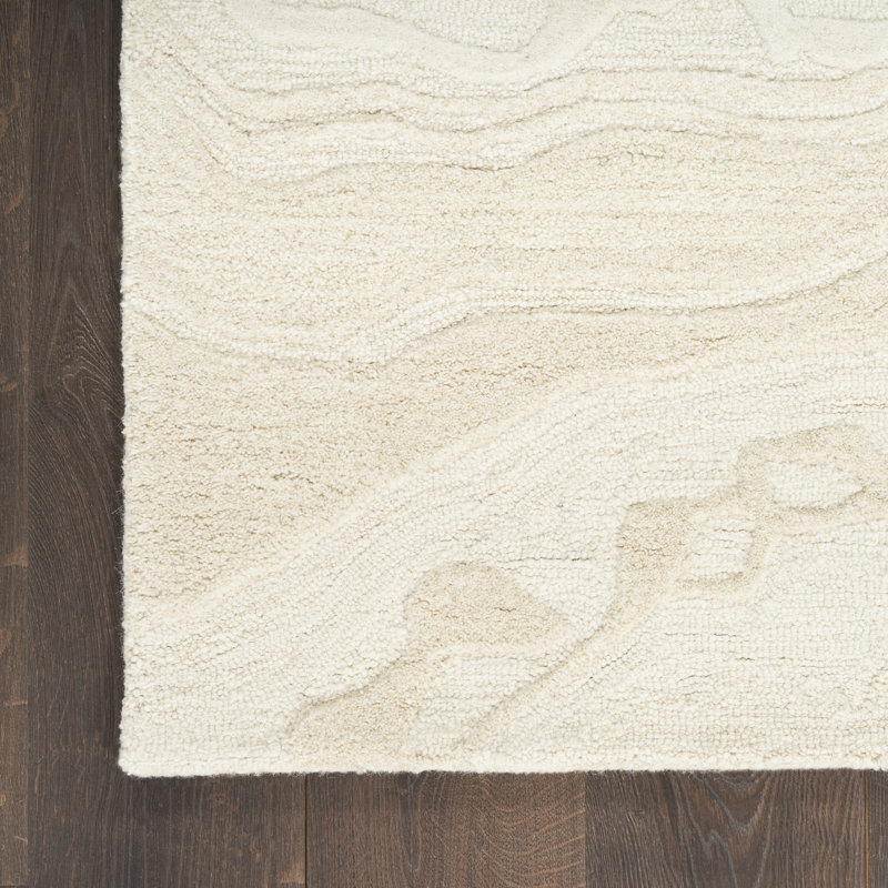 Cahide Abstract Wool Handmade Area Rug, Rectangle 114 x 175cm