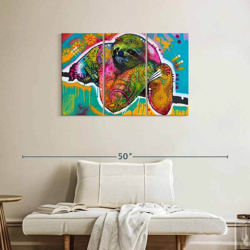 Brampt Colorful Sloth, 24" H x 38" W