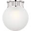 Cavill Flush Mount with White Glass-510691566-510691567