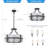 White Mist Cloud Glass Drum Chandelier