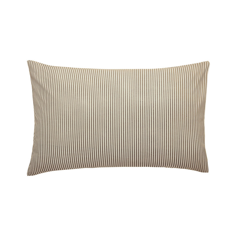 Twill Stripe Duvet Cover Set, Super King Duvet Cover + 2 Pillowcases, Chocolate Striped