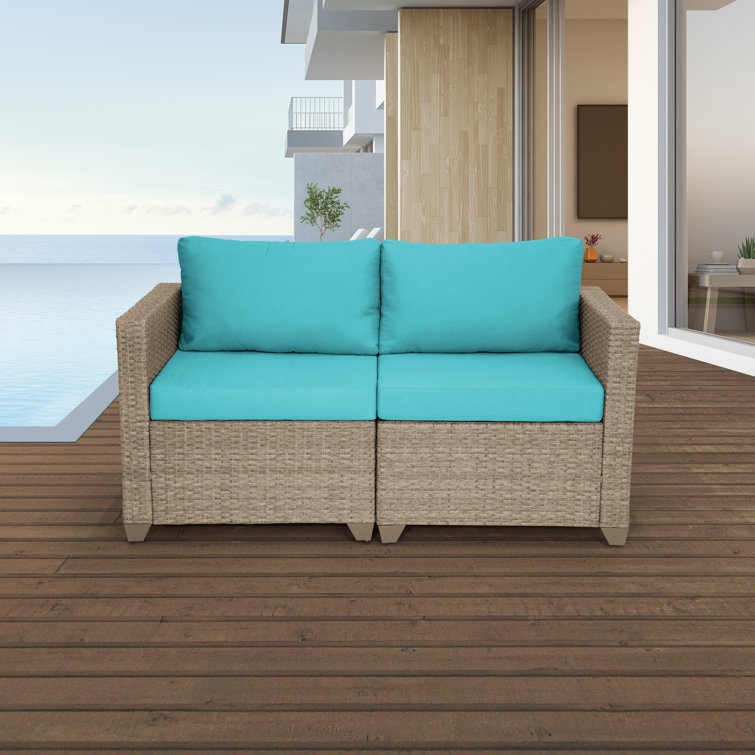 Aranka 54.28" W Outdoor Loveseat