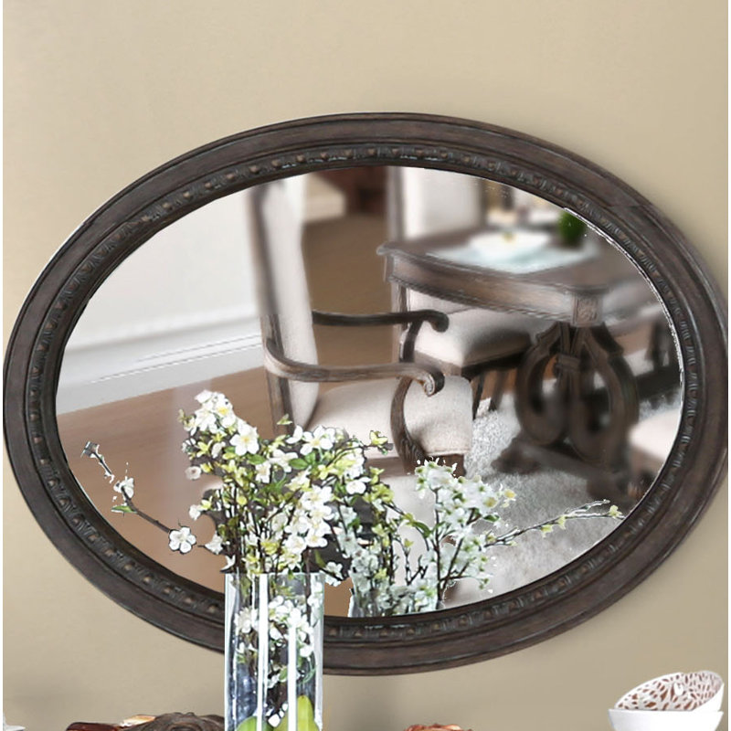 Avanelle Solid Wood Flat Mirror, Natural Wood