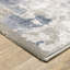 Tapis abstrait gris tissé à la machine 8 pi x 11 pi Guitta-221237627