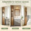 Armoire de rangement étroite pour salle de bain avec 2 portes, 1 tiroir, naturel-558807397