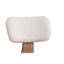 De 2 chaises d'appoint blanches Boucle - Pieds de couleur noyer Option élégante blanc + chaise en noyer (2)