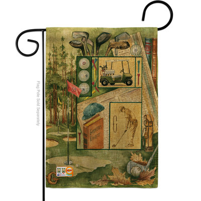 En toile jute de golf pour centres d’intérêt de 2 côtés 18,5 x 13 po drapeau de jardin